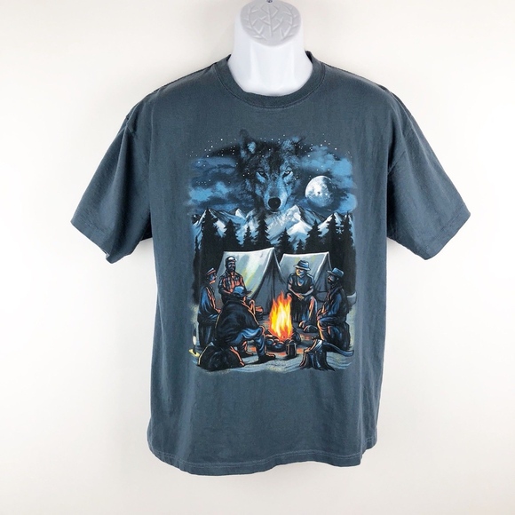 Woody's Tackle Port Ontario NY Men's Blue T-Shirt - Picture 1 of 6